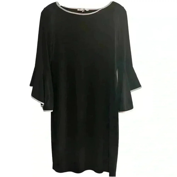 Annalee + Hope Women's Black Bell Sleeve Knee Length Dress Size Medium - Picture 1 of 5